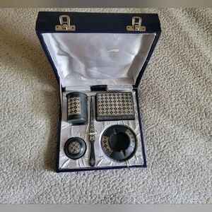 Bidri | Office Set | Zinc | Silver Inlay | New |